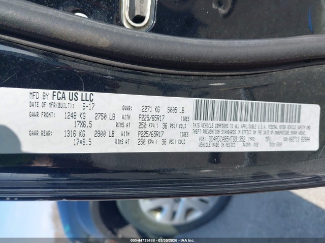 Продажа на аукционе авто 2017 Dodge Journey Se, vin: 3C4PDCAB5HT691352, номер лота: 44739488