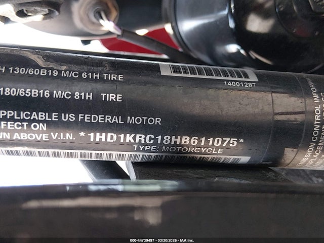Aukcja sprzedaży 2017 Harley-davidson Flhxs Street Glide Special, vin: 1HD1KRC18HB611075, numer aukcji: 44739497