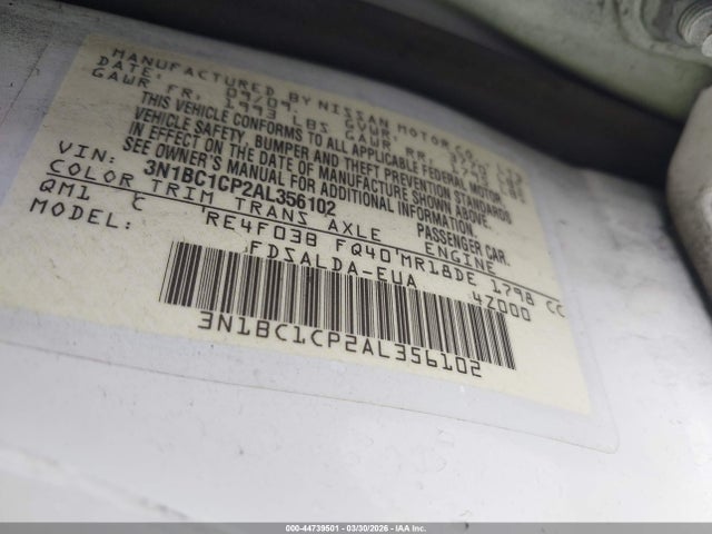 2010 NISSAN VERSA 3N1BC1CP2AL356102 Photo 8