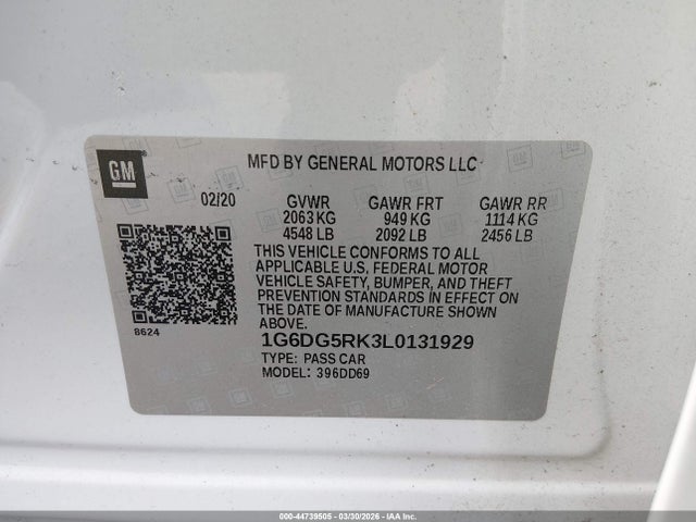 2020 CADILLAC CT4 1G6DG5RK3L0131929 Photo 8