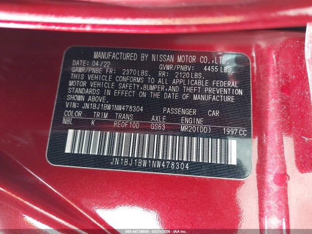 2022 NISSAN ROGUE SPORT JN1BJ1BW1NW478304 Photo 8