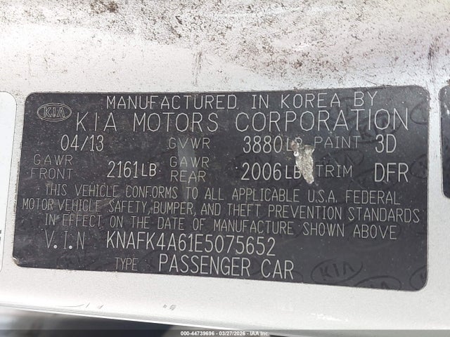 KIA FORTE LX 2014 KNAFK4A61E5075652 Image 9