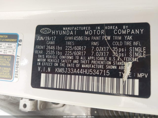 Hyundai Tucson Se Plus 2017 KM8J33A44HU534715 Image 9