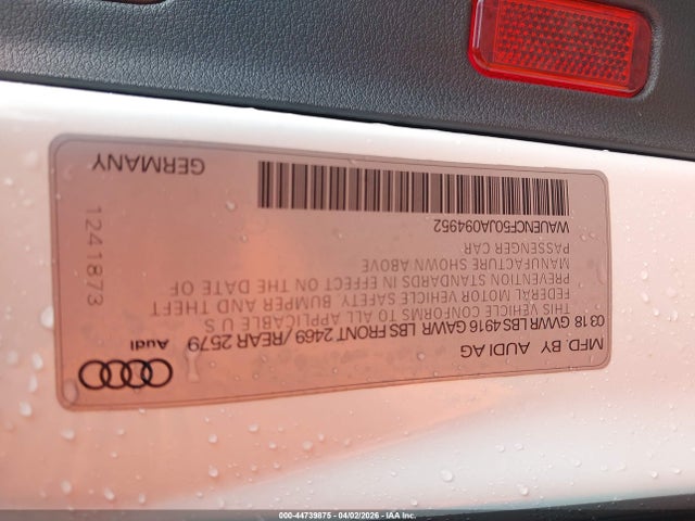Aukcja sprzedaży 2018 Audi A5 2.0t Premium, vin: WAUENCF50JA094952, numer aukcji: 44739875