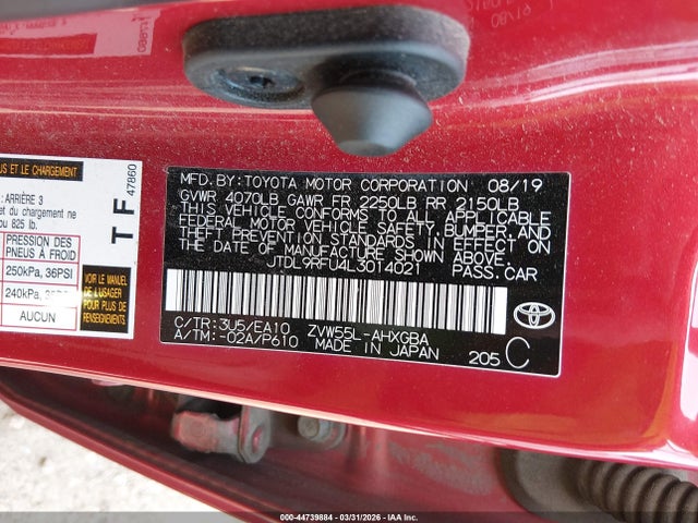 2020 TOYOTA PRIUS JTDL9RFU4L3014021 Photo 8
