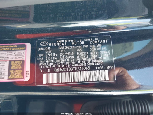 Aukcja sprzedaży 2026 Genesis Gv70 2.5t, vin: KMUMADTB3TU249065, numer aukcji: 44739935