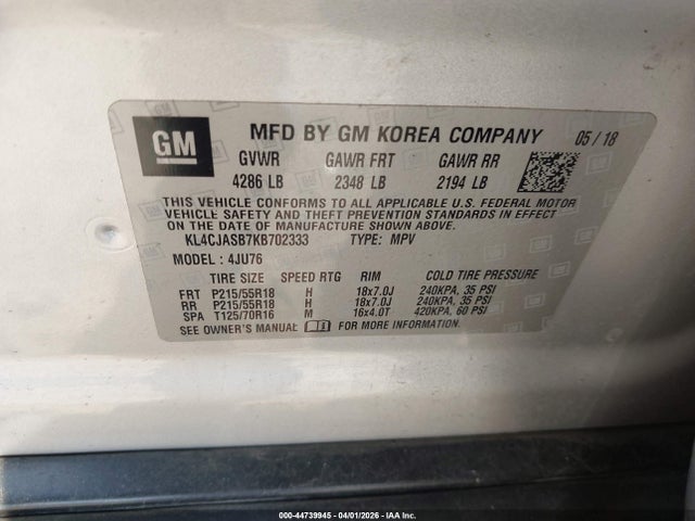 2019 BUICK ENCORE KL4CJASB7KB702333 Photo 8