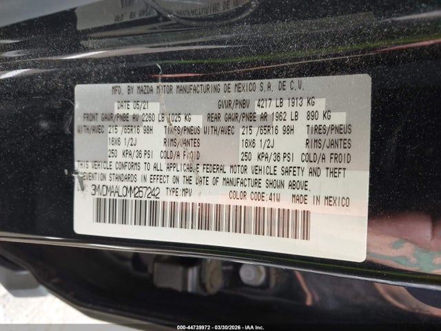Aukcja sprzedaży 2021 Mazda Cx-30 2.5 S, vin: 3MVDMAAL0MM267242, numer aukcji: 44739972