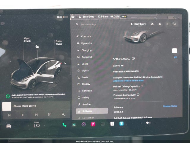 Aukcja sprzedaży 2023 Tesla Model 3 Rear-wheel Drive, vin: 5YJ3E1EA1PF649355, numer aukcji: 44740059