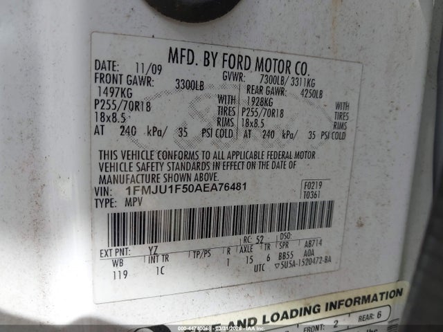 2010 FORD EXPEDITION 1FMJU1F50AEA76481 Photo 8