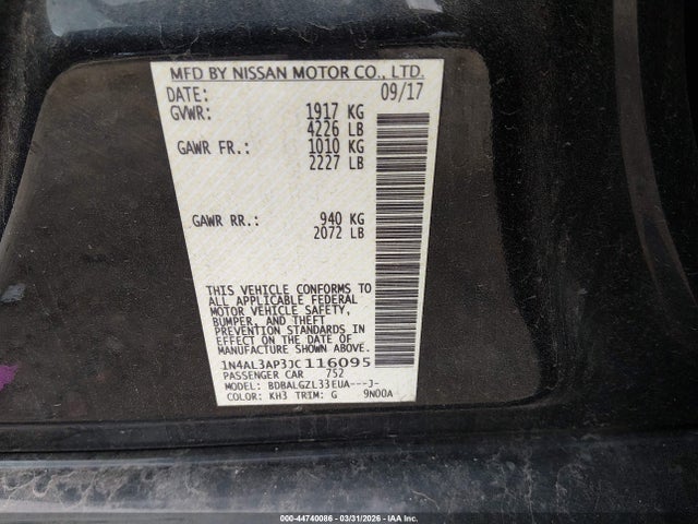 1N4AL3AP3JC116095 Nissan Altima 2.5 S