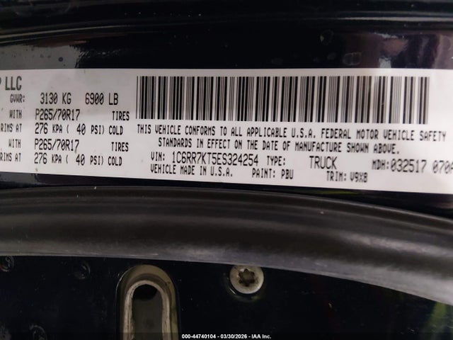 1C6RR7KT5ES324254 RAM 1500 Tradesman