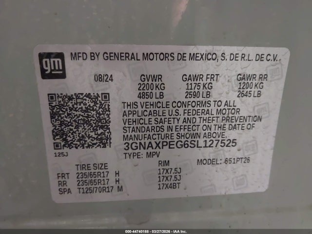2025 CHEVROLET EQUINOX 3GNAXPEG6SL127525 Photo 8