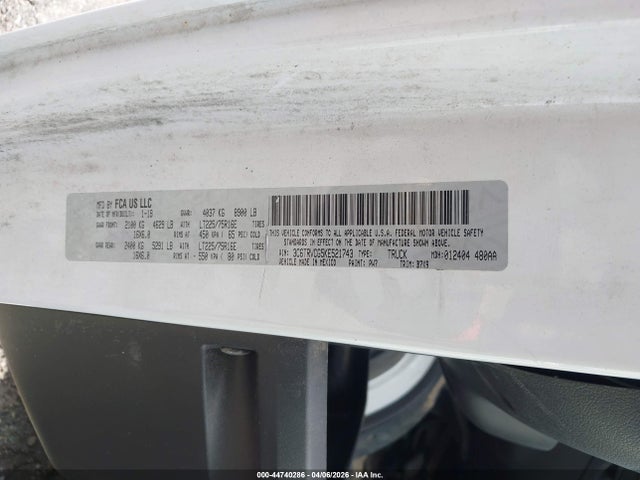 Aukcja sprzedaży 2019 Ram Promaster 2500 High Roof 136 Wb, vin: 3C6TRVCG5KE521743, numer aukcji: 44740286