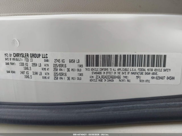 Aukcja sprzedaży 2013 Ram Cargo Tradesman, vin: 2C4JRGAG5DR680486, numer aukcji: 44740421