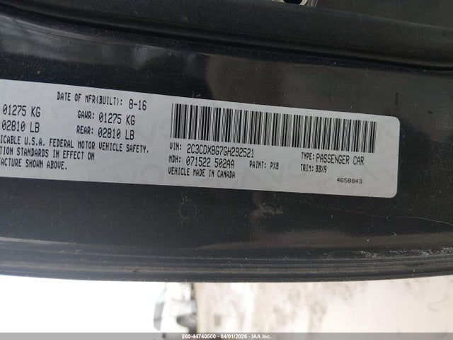 Продажа на аукционе авто 2016 Dodge Charger Se, vin: 2C3CDXBG7GH292521, номер лота: 44740500