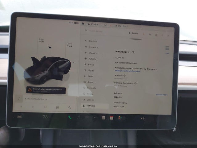 Продажа на аукционе авто 2023 Tesla Model 3 Rear-wheel Drive, vin: 5YJ3E1EA7PF493967, номер лота: 44740503