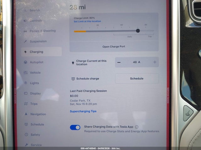 Aukcja sprzedaży 2016 Tesla Model S, vin: 5YJSA1E15GF152753, numer aukcji: 44740540