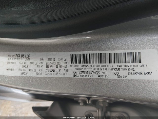 2020 RAM 1500 1C6SRFHT1LN299805 Photo 8