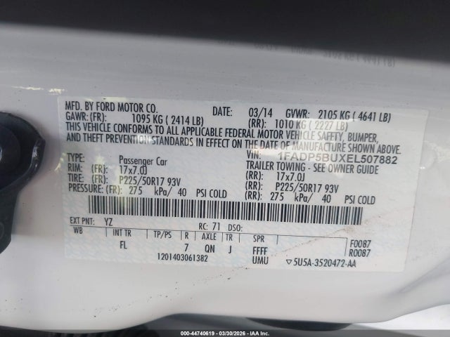 Aukcja sprzedaży 2014 Ford C-max Hybrid Sel, vin: 1FADP5BUXEL507882, numer aukcji: 44740619