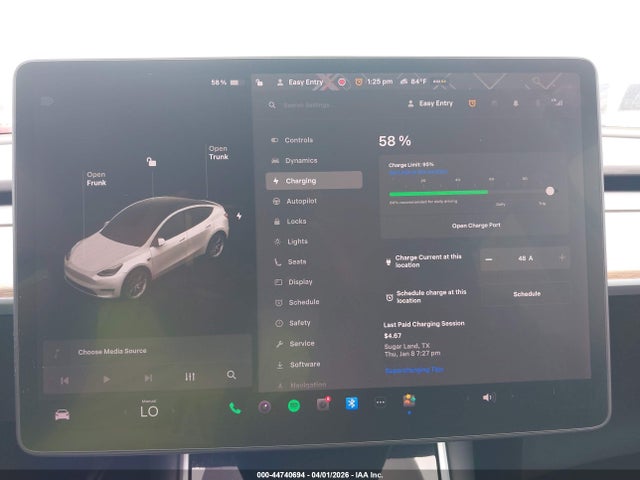 Aukcja sprzedaży 2020 Tesla Model Y Long Range Dual Motor All-wheel Drive, vin: 5YJYGDEEXLF043616, numer aukcji: 44740694