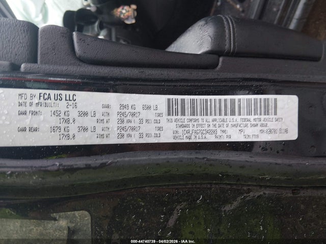 Jeep Grand Cherokee Laredo 2016 1C4RJFAG7GC342203 Image 9