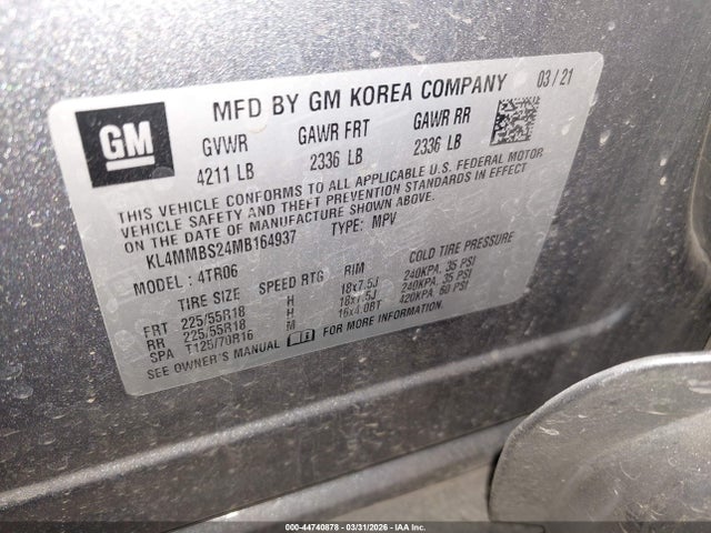 KL4MMBS24MB164937 Buick Encore Gx Fwd Preferred