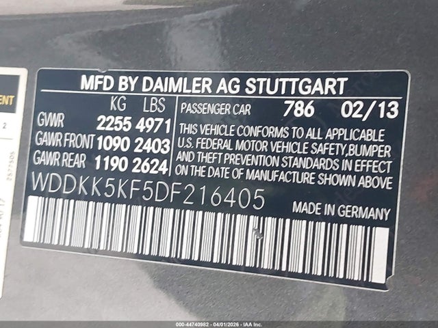 Продаж на аукціоні авто 2013 Mercedes-benz E 350, vin: WDDKK5KF5DF216405, номер лоту: 44740982