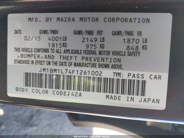 2015 MAZDA MAZDA3 JM1BM1L74F1261002 Photo 8