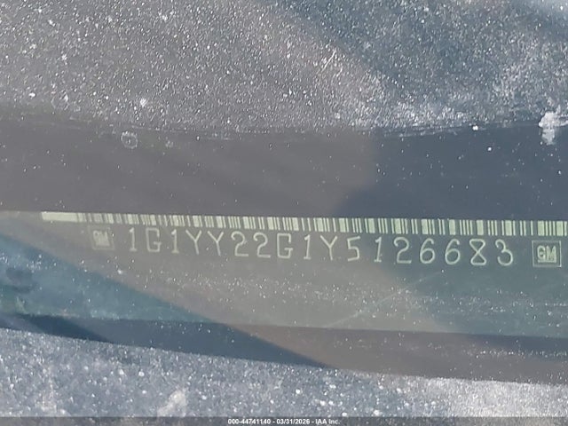Aukcja sprzedaży 2000 Chevrolet Corvette, vin: 1G1YY22G1Y5126683, numer aukcji: 44741140