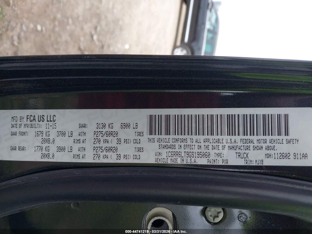 Продаж на аукціоні авто 2016 Ram 1500 Big Horn, vin: 1C6RR6LT9GS195060, номер лоту: 44741219