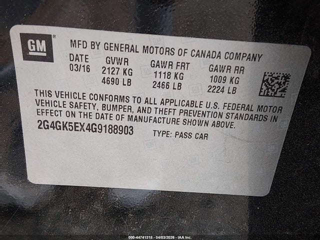2G4GK5EX4G9188903 Buick Regal Turbo