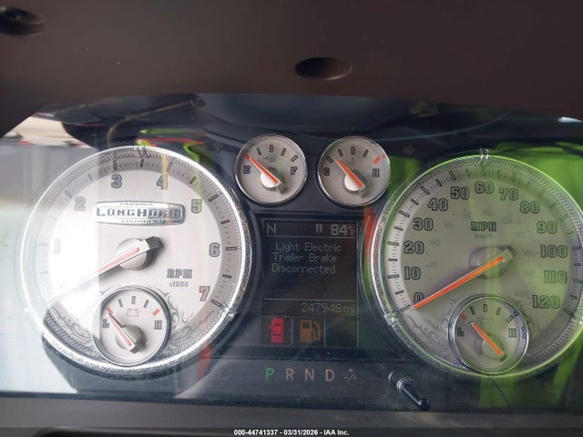 44741337 :رقم المزاد ، 1C6RD7PT8CS185290 vin ، 2012 Ram 1500 Laramie Longhorn/limited Edition مزاد بيع