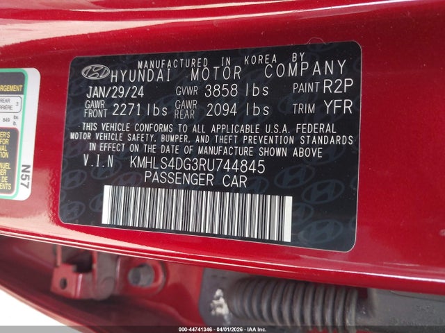 Продаж на аукціоні авто 2024 Hyundai Elantra Sel, vin: KMHLS4DG3RU744845, номер лоту: 44741346