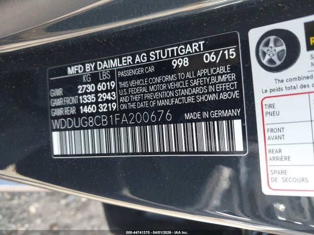 Aukcja sprzedaży 2015 Mercedes-benz S 550, vin: WDDUG8CB1FA200676, numer aukcji: 44741370