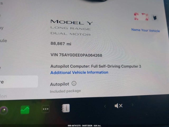 7SAYGDEE0PA064268 Tesla Model Y Awd/long Range Dual Motor All-wheel Drive