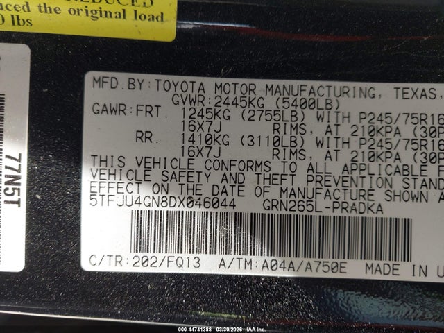 2013 TOYOTA TACOMA 5TFJU4GN8DX046044 Photo 8