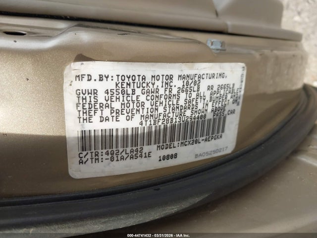 2003 TOYOTA AVALON 4T1BF28B13U294400 Photo 8