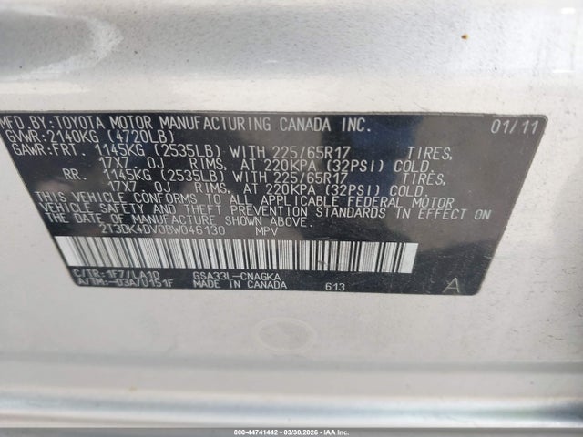 2011 TOYOTA RAV4 2T3DK4DV0BW046130 Photo 8