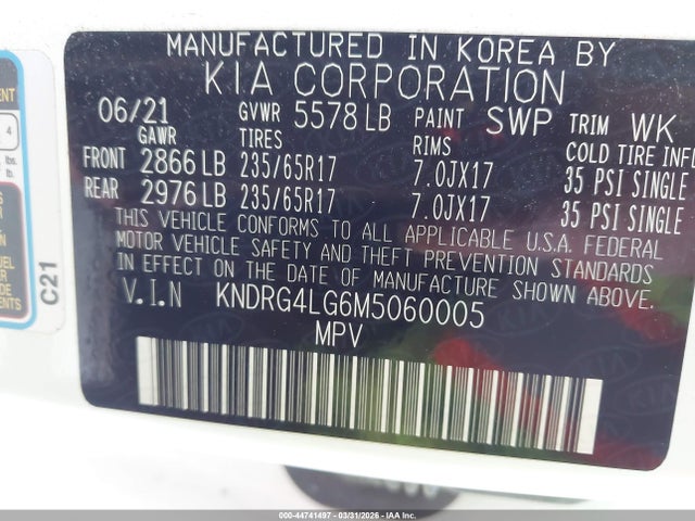 2021 KIA SORENTO HYBRID KNDRG4LG6M5060005 Photo 8