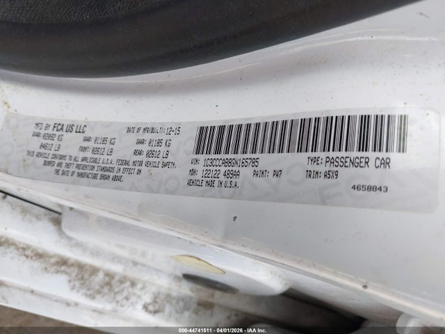 Продаж на аукціоні авто 2016 Chrysler 200 Limited, vin: 1C3CCCAB8GN165785, номер лоту: 44741511