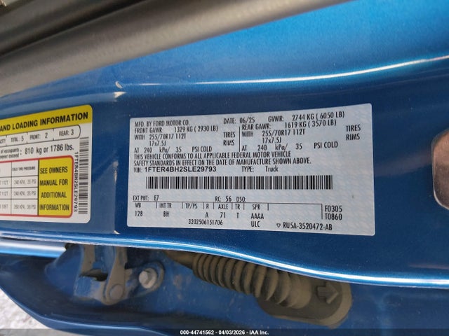 Ford RANGER XL 2025 1FTER4BH2SLE29793 Image 9