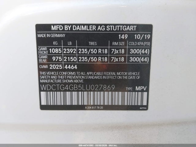 2020 MERCEDES-BENZ GLA 250 WDCTG4GB5LU027869 Photo 8