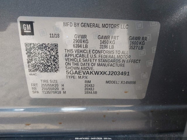 Продаж на аукціоні авто 2019 Buick Enclave Awd Essence, vin: 5GAEVAKWXKJ203491, номер лоту: 44741653