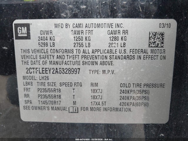 2010 GMC TERRAIN 2CTFLEEY2A6328997 Photo 8