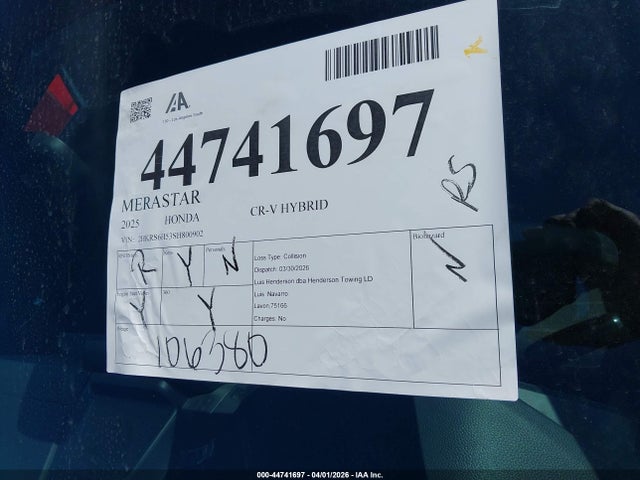 2HKRS6H53SH800902 Honda Cr-v Hybrid Sport