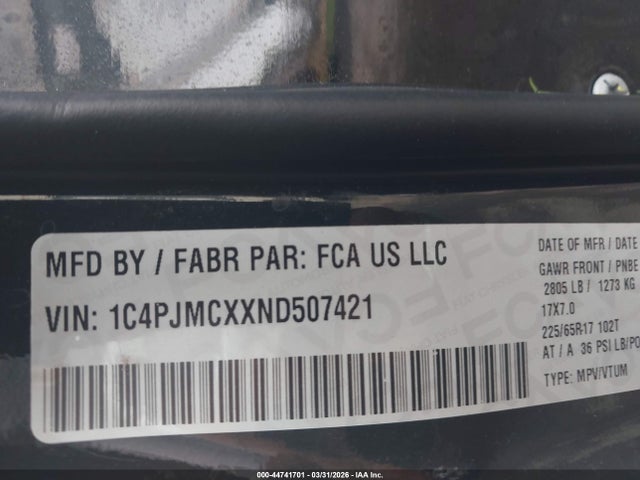 2022 JEEP CHEROKEE 1C4PJMCXXND507421 Photo 8