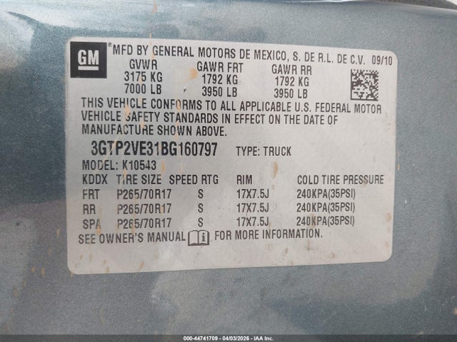 2011 GMC SIERRA 1500 3GTP2VE31BG160797 Photo 8