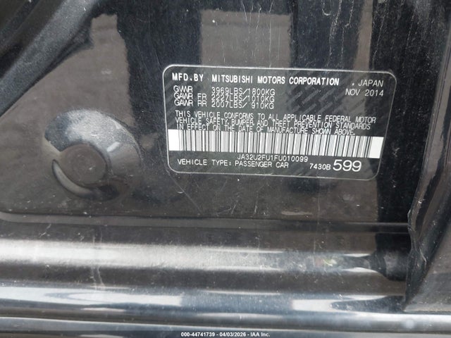 2015 MITSUBISHI LANCER JA32U2FU1FU010099 Photo 8