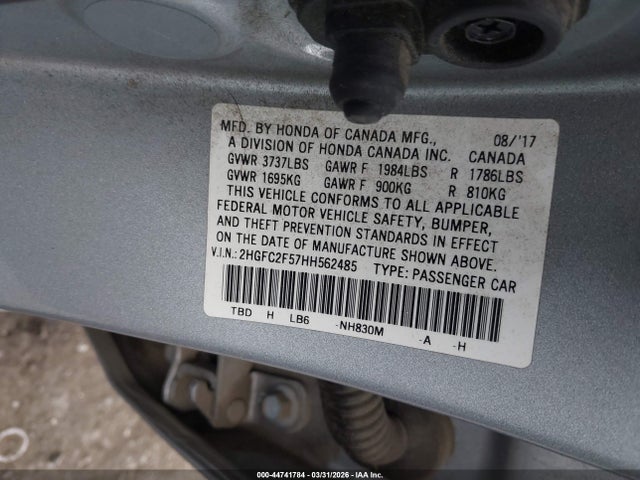 2HGFC2F57HH562485 Honda Civic Lx